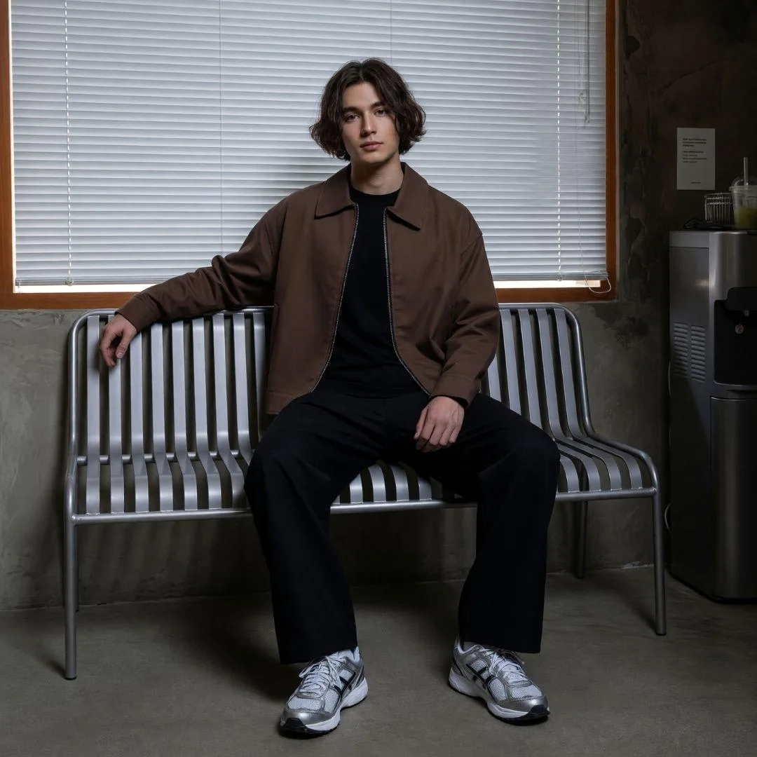 Work Jacket Nathan Boxy Fitted Oversized Semiwool — Coffe II