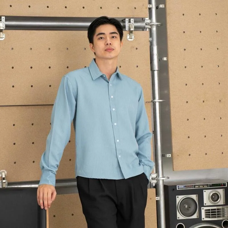 Kemeja Mino Stripe Long Sleeve Shirt II