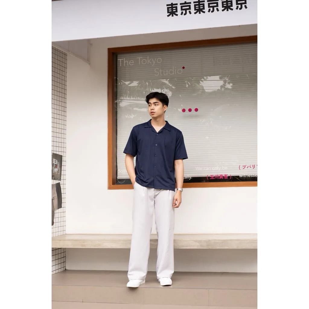 Kemeja Cove Basic series Lengan Pendek Burgundy