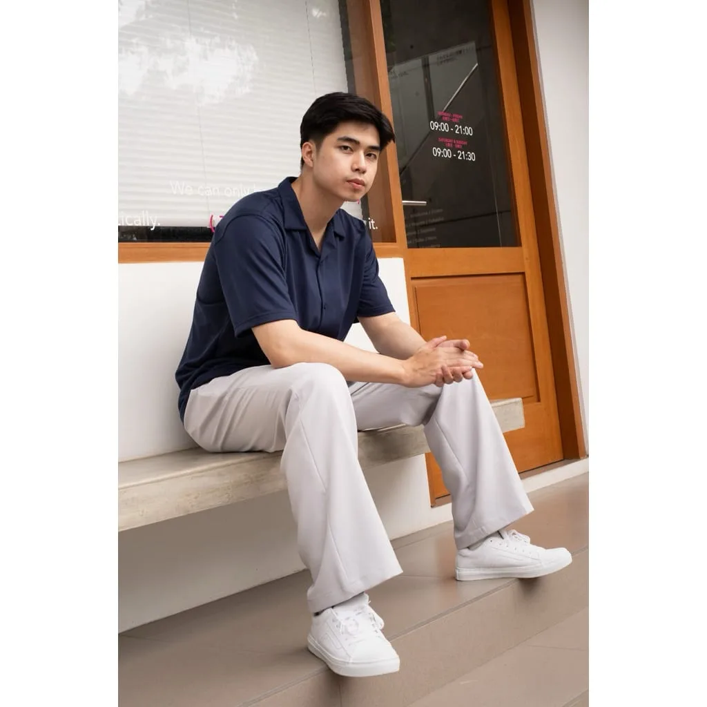 Kemeja Cove Basic series Lengan Pendek Burgundy