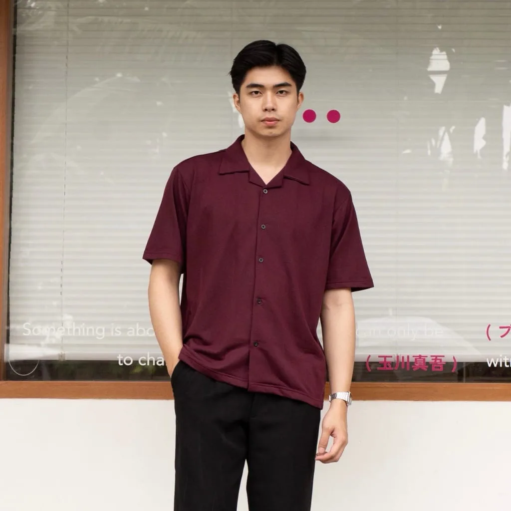 Kemeja Cove Basic series Lengan Pendek Coffe