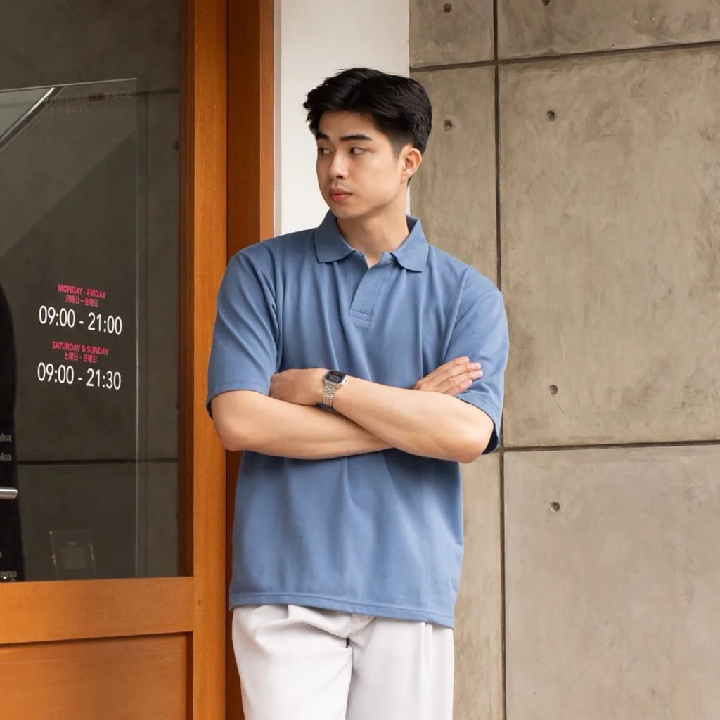 Nova Polo Shirt Oversized Pique Pria Coffe