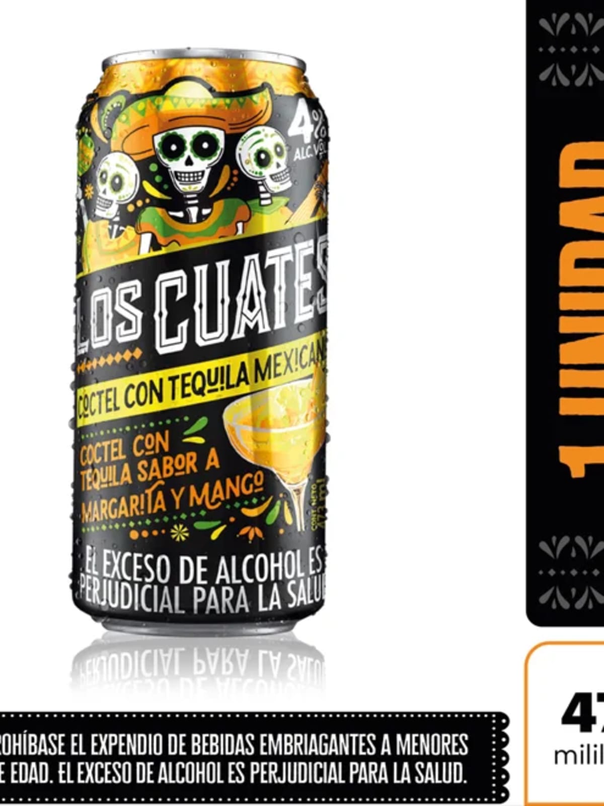 Los Cuates Coctel Tequila Margarita Mango