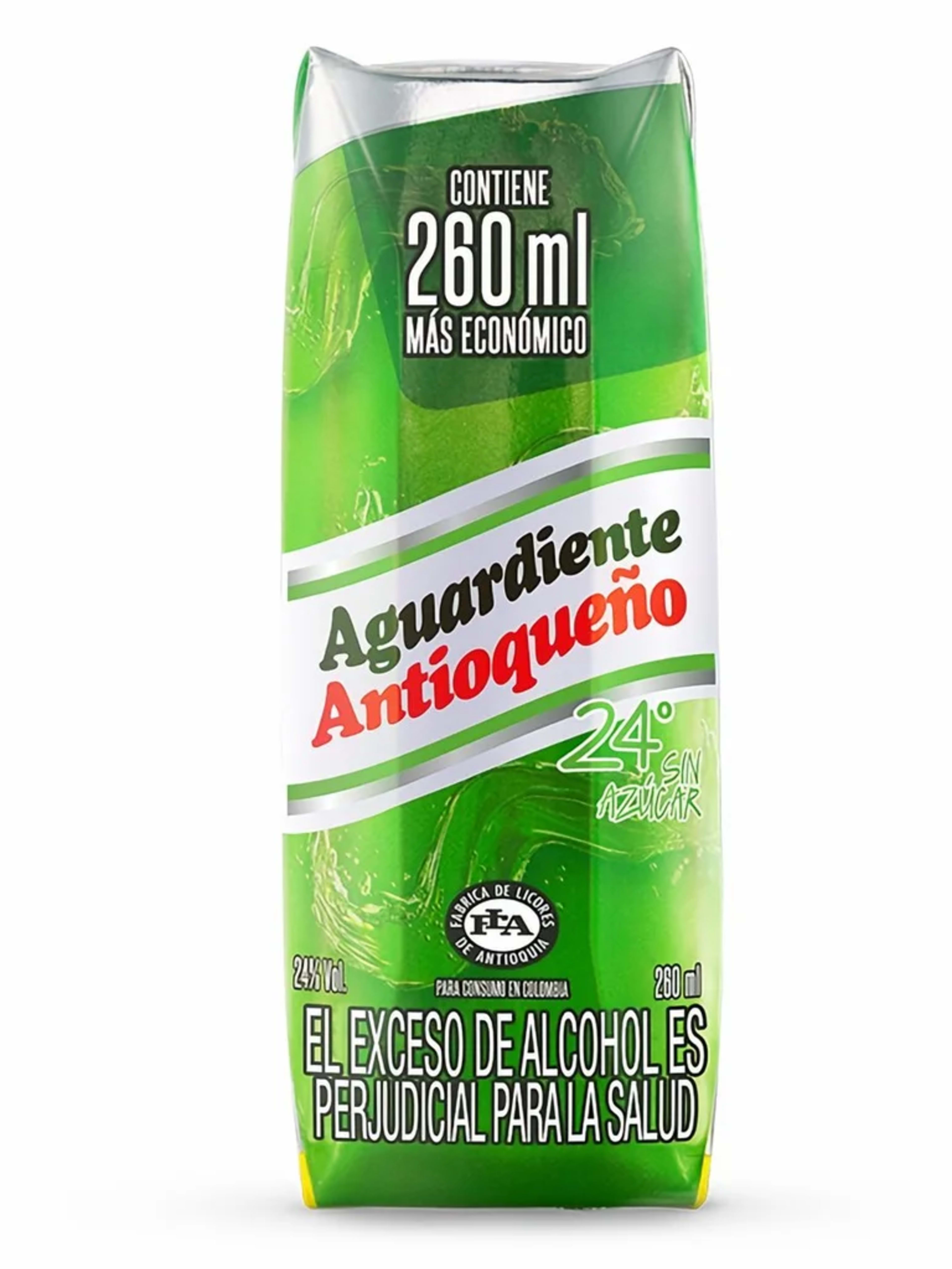 Antioqueño Aguardiente Verde sin Azúcar
