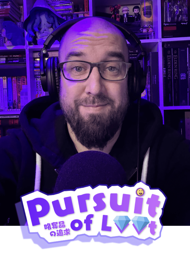 Pursuit of Loot selfie and logo