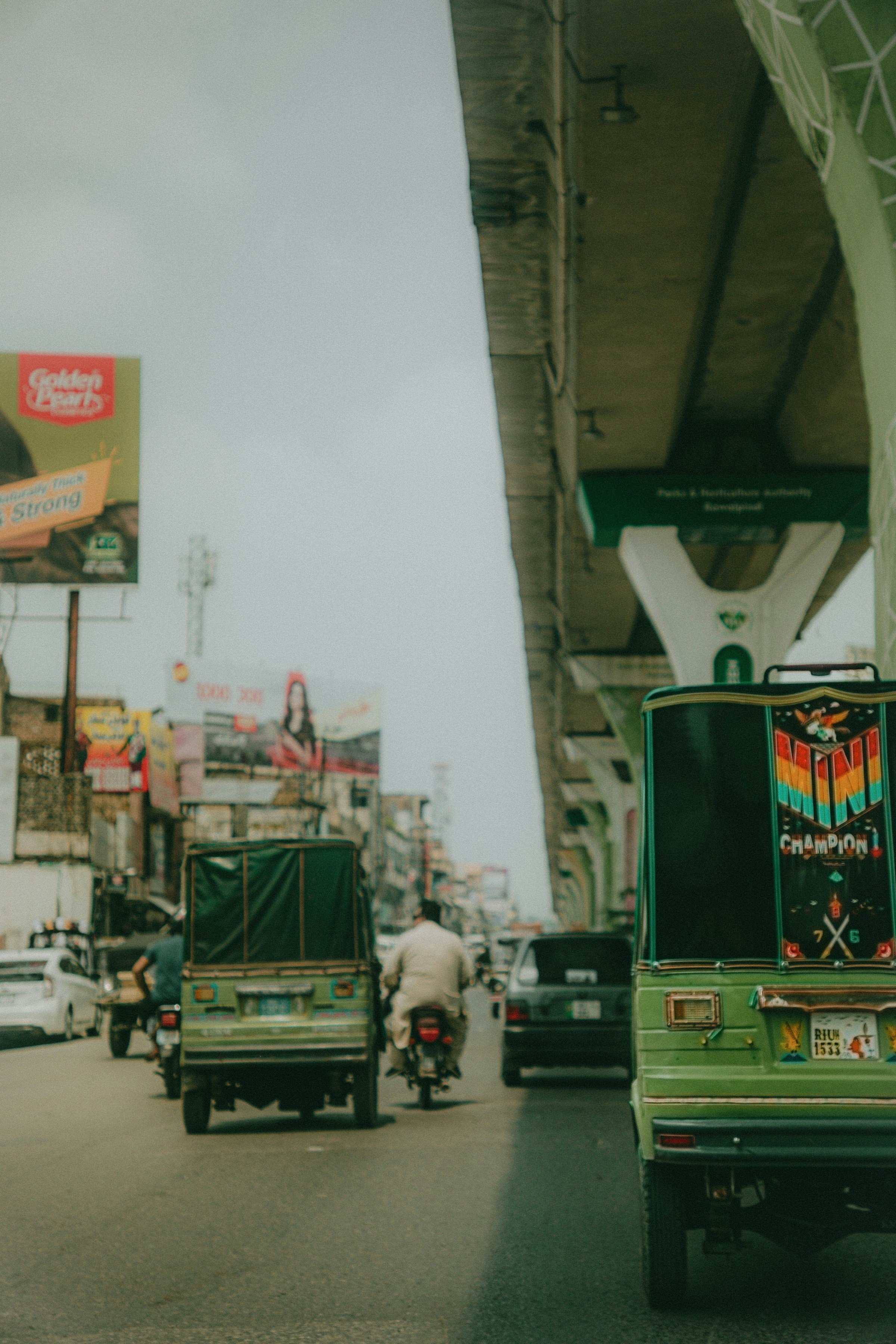 Busy urban street in Rawalpindi