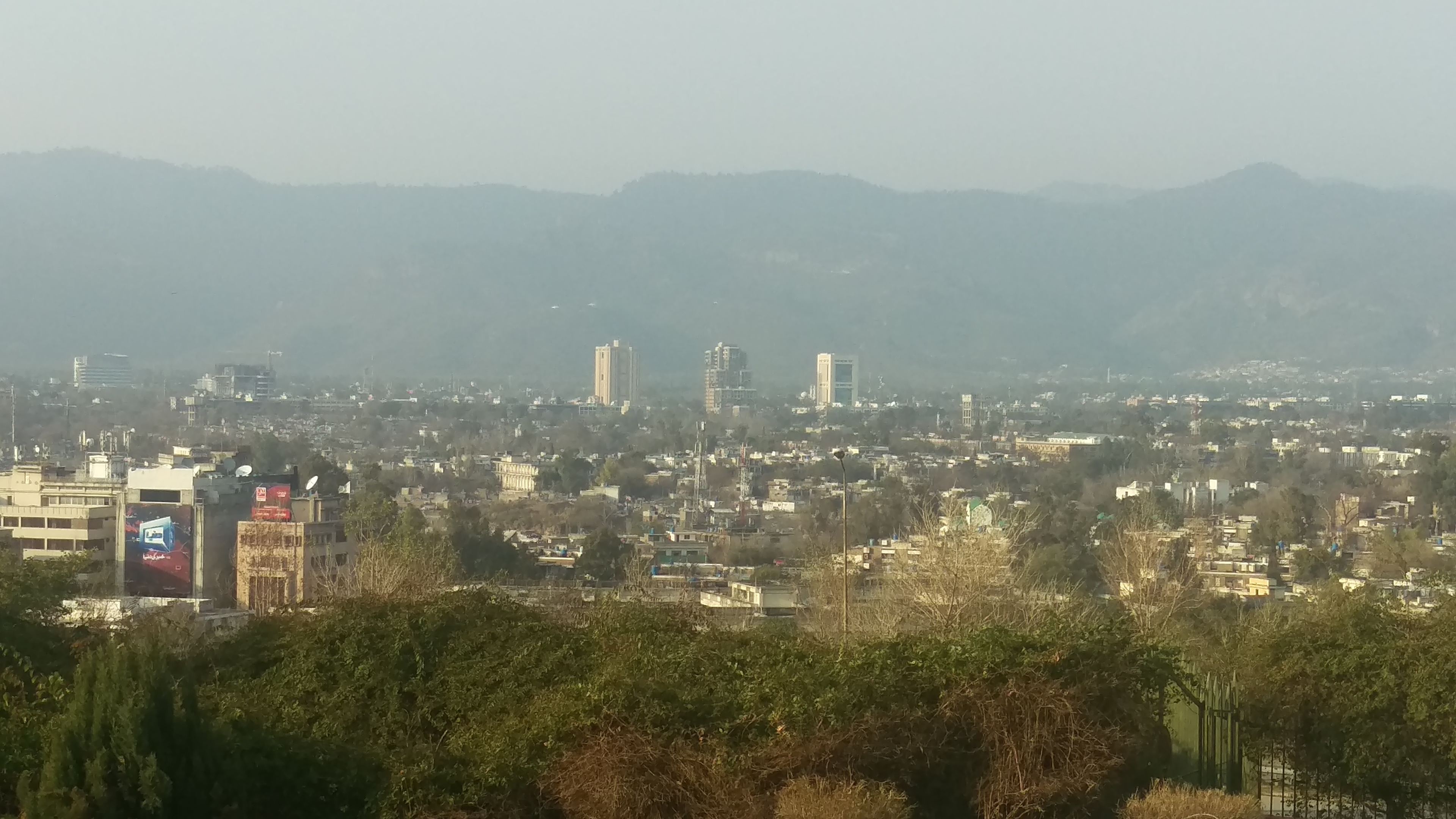 Islamabad skyline viewed from Pakistan Monument