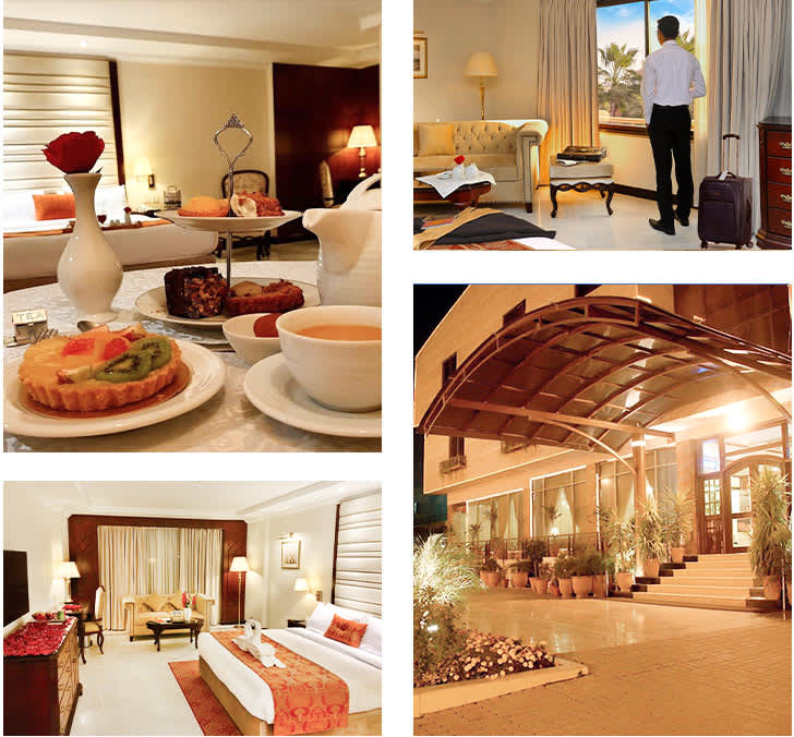 Rooms and entrance at Islamabad Regalia Hotel