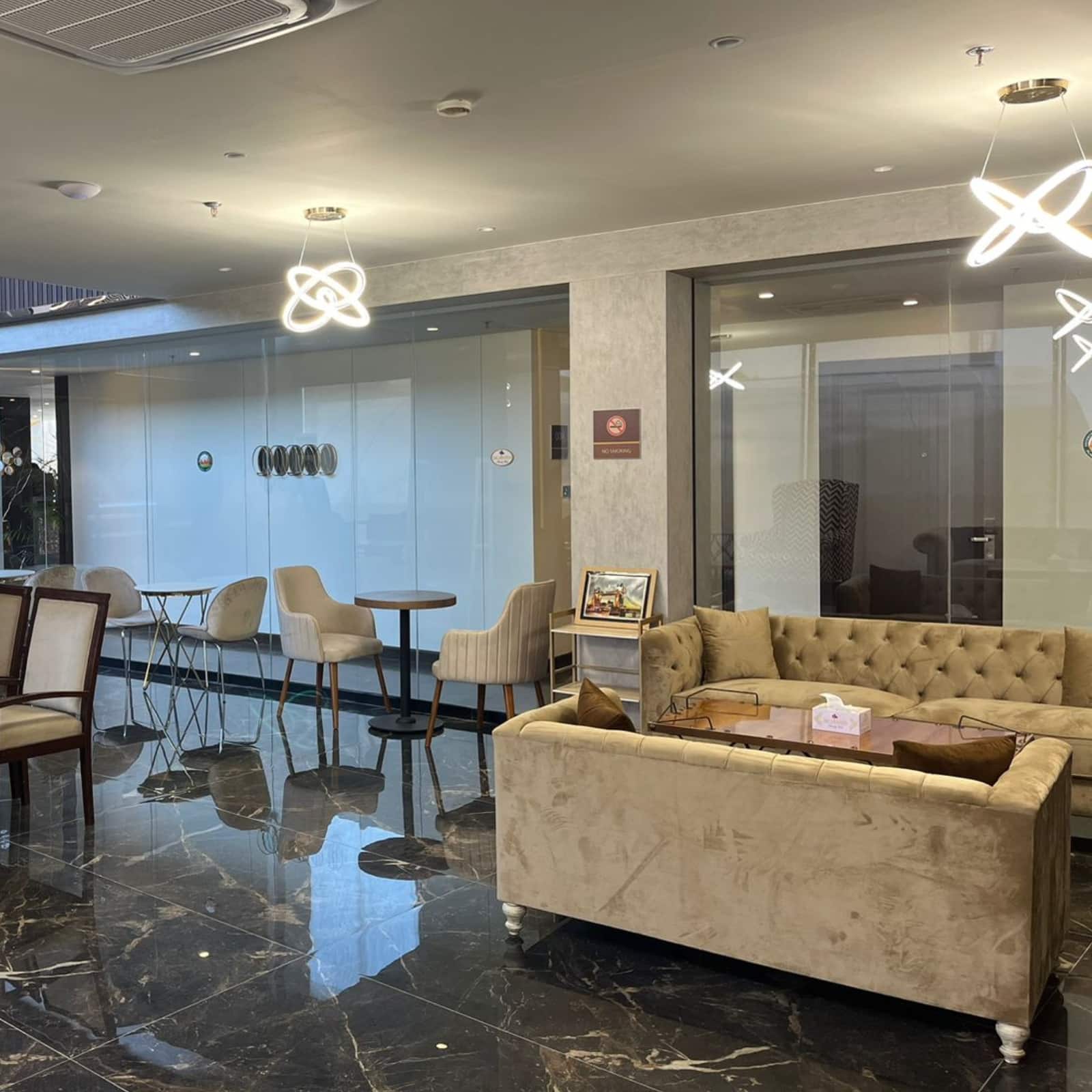 Guest lounge at Jacaranda Heights in DHA Phase II Islamabad