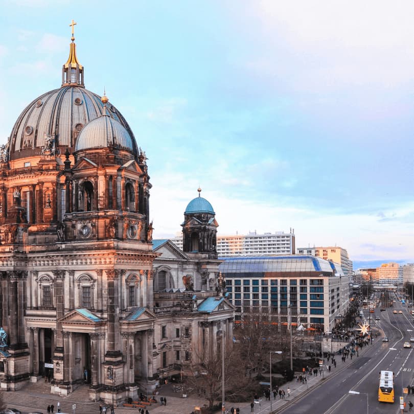 Berlin Cathedral and central Berlin cityscape