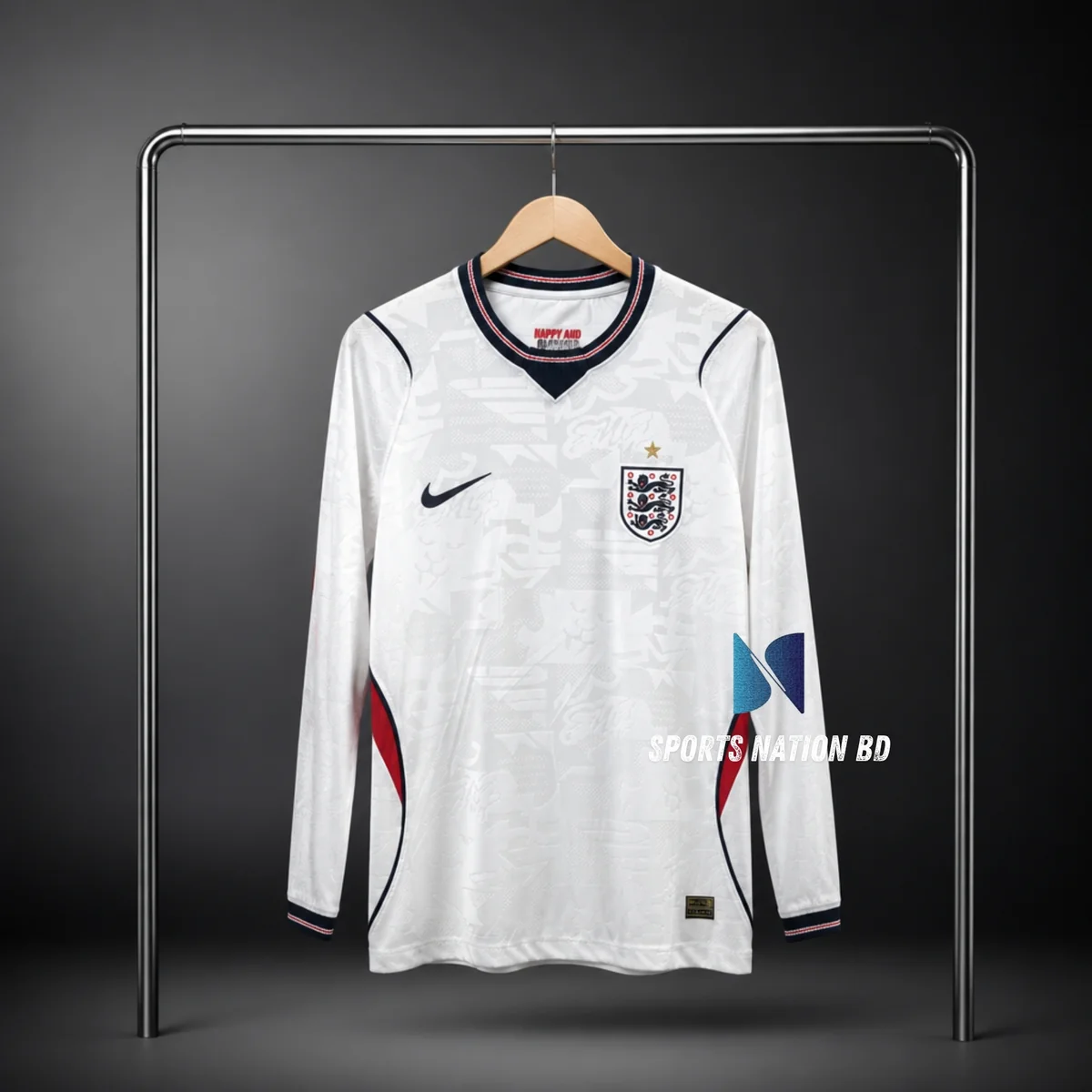 England WC26 Home Full Sleeve - Premium Jersey | Sports Nation BD Bangladesh