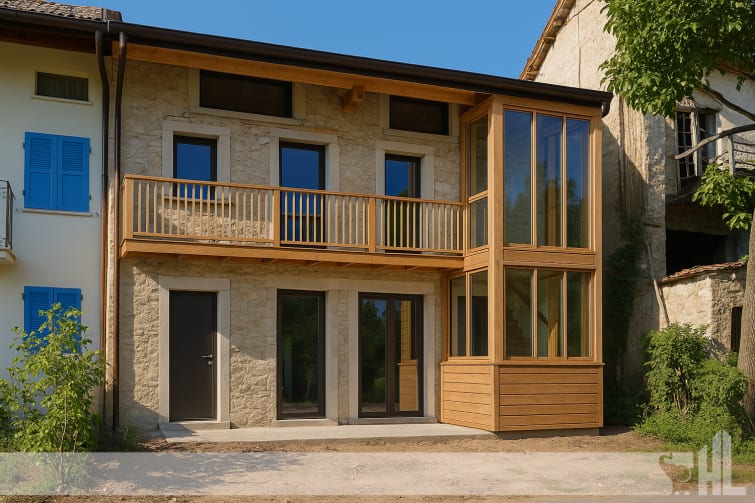 Rif.1736_T - Piccola e accogliente porzione terra-cielo ristrutturata a Cesiomaggiore