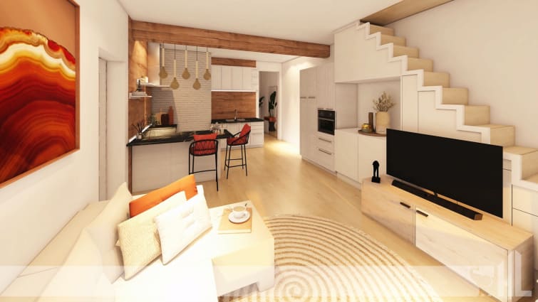 Rif. 1740 - Appartamento duplex con giardino a Bolzano Bellunese