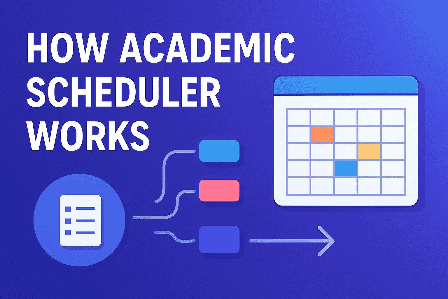 Step-by-Step Pictures Show How Academic Scheduler Builds Your Timetable Easily - Academic scheduling article thumbnail