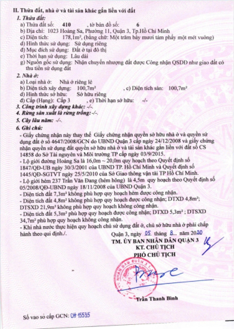 Bán nhà mặt tiền Hoàng Sa, Quận 3