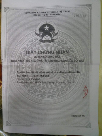 Bán nhà mặt tiền Hòa Hưng, Quận 10