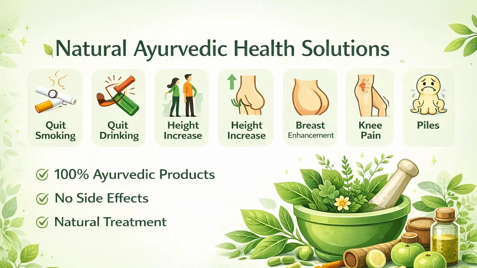 Ayurvedic products for nasha mukti, height increase, breast enhancement, quit smoking, quit drinking, knee pain relief, piles treatment natural herbal medicine Ayurvedic products for nasha mukti, height increase, breast enhancement, quit smoking, quit drinking, knee pain relief, piles treatment natural herbal medicine
