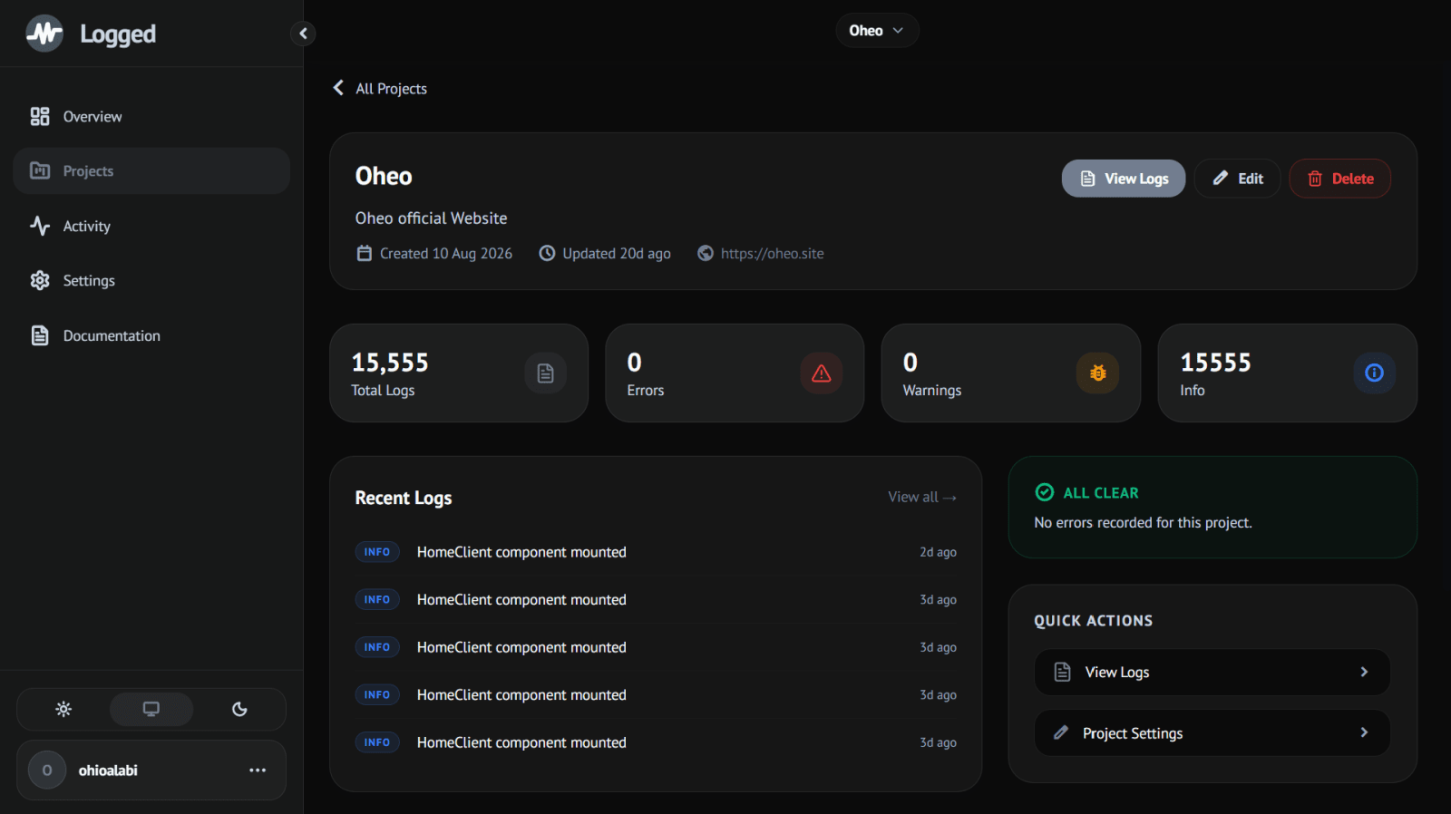 Logged screenshot 3