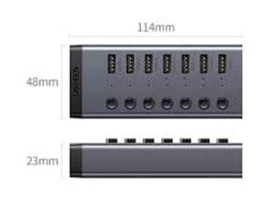 UGREEN USB-C to 7-Port USB-A 3.0 Hub DC 12V EU - CM481