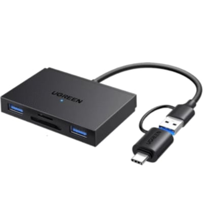 UGREEN 4-in-1 Card Reader with USB-C & USB-A 2-in-1 interface - CM812