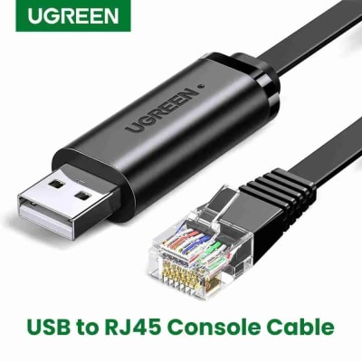 UGREEN USB-A to RJ45 Console Cable 1.5m (Black) - CM204