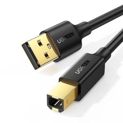 UGREEN USB-A 2.0 AM to BM Print Cable 1.5m (Black) - US135