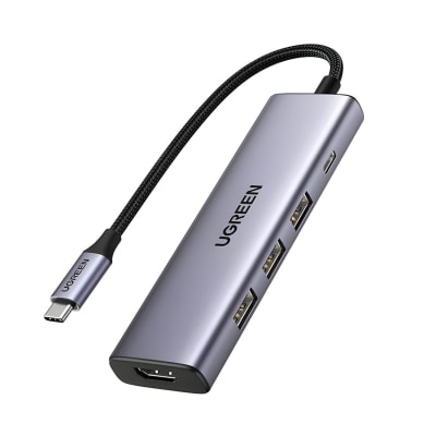 UGREEN 5-in-1 USB-C Multifunction Adapter - CM511 USB-C to USB-A 3.0 (3 Ports) + 4K HDMI + USB-C PD