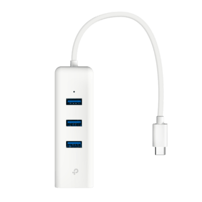 TP-Link USB 3.0 to 3-Port Hub & Gigabit Ethernet Adapter 2 in 1 USB Adapter - TL-UE330