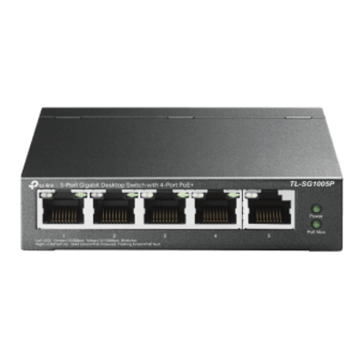 TP-Link 5-Port Gigabit Desktop Switch with 4-Port PoE - TL-SG1005P