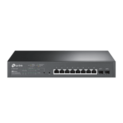 TP-Link JetStream 10-Port Gigabit Smart Switch with 8 PoE+ Ports & 2 Gigabit SFP Slots TL-SG2210MP