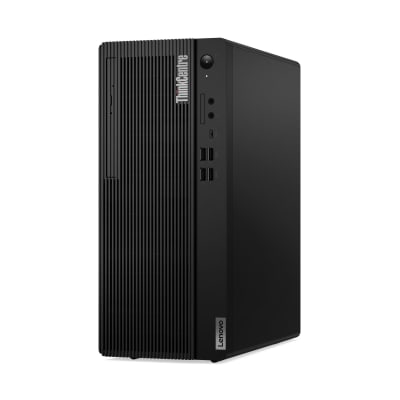 Lenovo ThinkCentre M70t Gen 5 Tower, Intel Core i5 14400, 8GB DDR5 4800 (Up to 64GB Support), 512GB SSD M.2 2280 PCIe 4.0x4 NVMe Opal 2.0, No OS, No ODD, WLAN + Bluetooth (Intel Wi-Fi 6E AX211, 802.11ax 2x2 + BT5.3), 2W Speakers, USB Traditional Keyboard English - UK & Calliope Mouse, Black, 3 Year Warranty, Front Ports: One USB-C (USB 5Gbps / USB 3.2 Gen 1), with data transfer and 15W charging, Four USB-A (USB 5Gbps / USB 3.2 Gen 1), One headphone / microphone combo jack (3.5mm), One microphone (3.5mm), Rear Ports: Four USB-A (Hi-Speed USB / USB 2.0), One HDMI 2.1 TMDS, One DisplayPort 1.4a (HBR2), One Ethernet (RJ-45), - 12U60034UM No Monitor