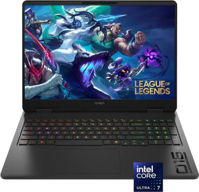 HP OMEN Gaming Laptop 16-am0073dx, Intel Core Ultra 7 255H, 16GB DDR5 5600, 1TB PCIe Gen4 NVMe M.2 SSD, NVIDIA GeForce RTX 5060 8GB GDDR7 Graphics, Windows 11 Home, 16" 2K 144Hz, No ODD, Realtek Wi-Fi 6 (2x2) and Bluetooth 5.4 wireless card, HP True Vision 1080p FHD camera with temporal noise reduction and integrated dual array digital microphones, DTS:X Ultra Audio; Dual speakers; HP Audio Boost; HyperX, Full-size, Backlit Keyboard with numeric keypad, shadow black keyboard with numeric keypad and 26-Key Rollover Anti-Ghosting Key technology, Shadow black, black chrome logo, 1 Year Warranty from Seller, Ports: 1 USB Type-A 10Gbps signaling rate; 2 USB Type-A 5Gbps signaling rate; 1 AC smart pin; 1 HDMI 2.1; 1 headphone/microphone combo; 1 RJ-45; 1 USB Type-C® 10Gbps signaling rate (USB Power Delivery 3.0, DisplayPort™ 1.4, HP Sleep and Charge) - BZ4A3UA