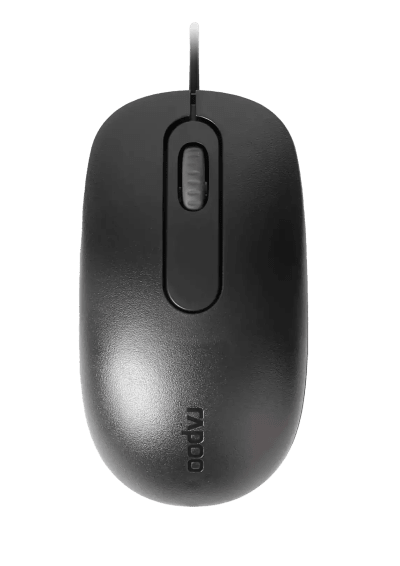 Rapoo Wired Ambidextrous Mouse Full Size N200 - Black