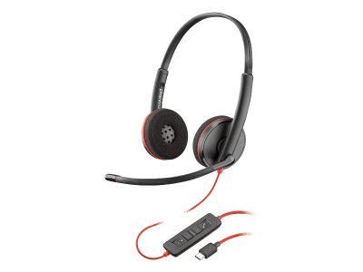 Poly Blackwire 3220 USB-C Wired Stereo Headset with noise‑canceling mic
