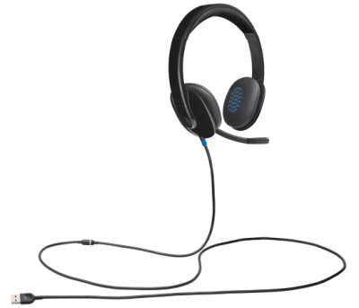 Logitech H540 USB-A Headset with Noise Cancelling Mic - Black - 981-000480