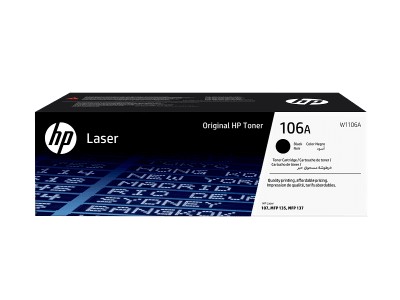 HP 106A Black Original LaserJet Toner Cartridge - W1106A