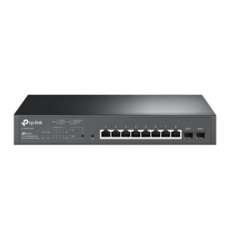 TP-Link JetStream 10-Port Gigabit Smart Switch with 8 PoE+ Ports & 2 Gigabit SFP Slots TL-SG2210MP