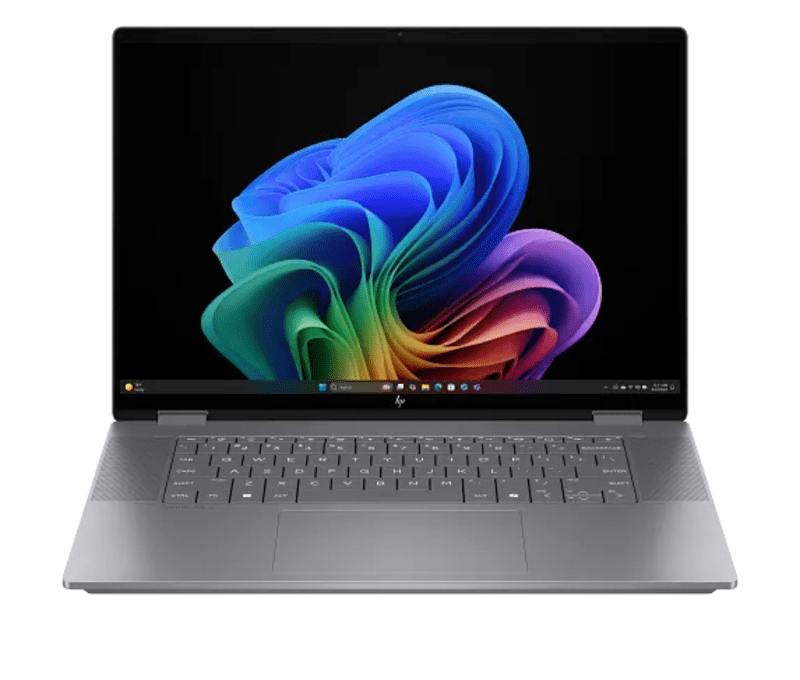 HP OmniBook X Flip 16-as0043dx, Intel Core Ultra 9 288V, 16GB LPDDR5x 8533 (onboard), 2TB PCIe Gen4 NVMe Performance M.2 SSD, Intel Arc Graphics, Windows 11 Home, 16" 3K OLED Touch Screen, No ODD, Intel Wi-Fi 6E AX211 (2x2) and Bluetooth 5.3 wireless card, 5MP IR Camera with temporal noise reduction and integrated dual array digital microphones, Accelerometer, Gyroscope, IR Thermal Sensor, DTS:X® Ultra; Dual speakers; HP Audio Boost; Poly Studiooly Studio, Backlit Keyboard, Eclipse gray, 1 Year Warranty from Seller, Ports: 2 Two USB Type-A 10Gbps signaling rate; One HDMI 2.1; One headphone/microphone combo; One Thunderbolt™ 4 with USB Type-C® 40Gbps signaling rate (USB Power Delivery 3.1, DisplayPort™ 2.1, HP Sleep and Charge); One USB Type-C® 10Gbps signaling rate (USB Power Delivery 3.1, DisplayPort™ 1.4a, HP Sleep and Charge) - BZ0N2UA