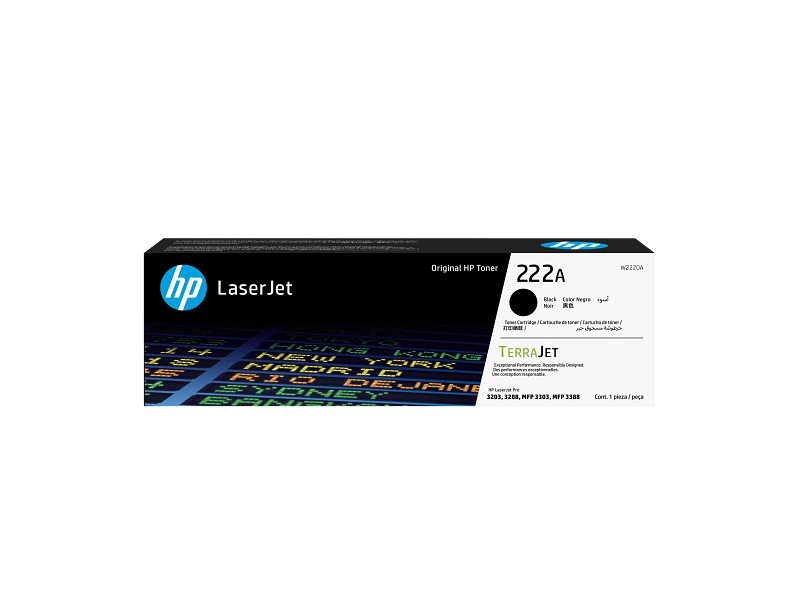 HP 222A Black Original LaserJet Toner Cartridge - W2220A