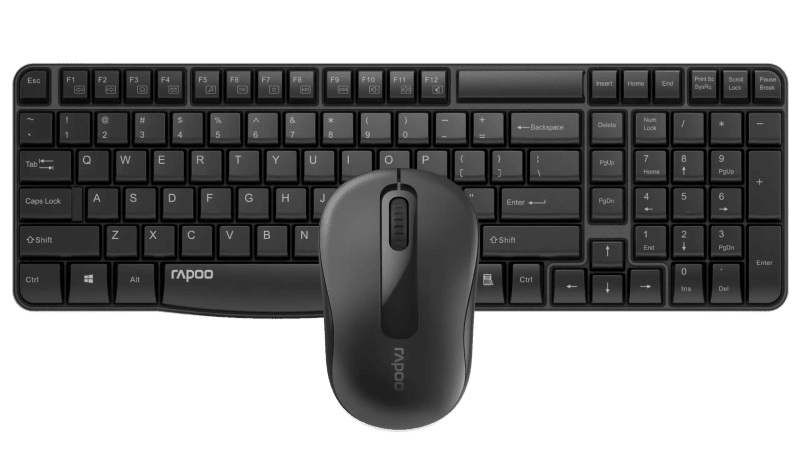 Rapoo Wireless Keyboard & Mouse X1800s - Black