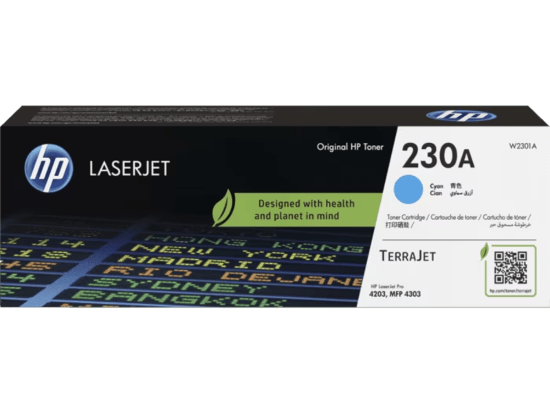 HP 230A Cyan Original LaserJet Toner Cartridge - W2301A
