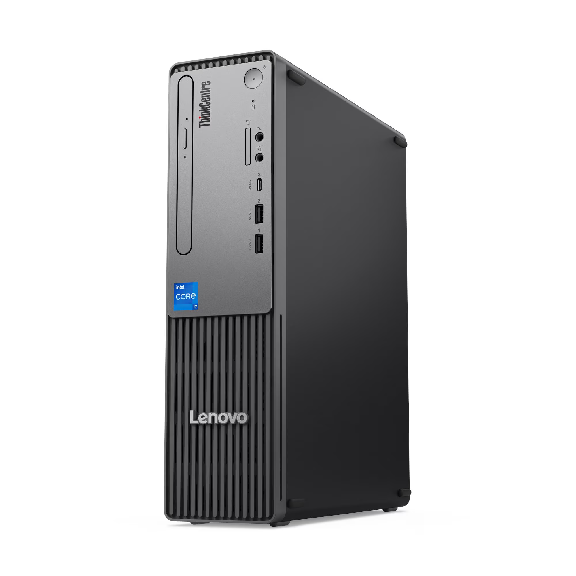 Lenovo ThinkCentre neo 50s Gen 5 SFF, Intel Core i7 14700, 8GB DDR5 5600 (Up to 64GB Support), 512GB SSD M.2 2280 PCIe 4.0x4 NVMe Opal 2.0, No OS, No ODD, WLAN + Bluetooth (Intel Wi-Fi 6 AX201, 802.11ax 2x2 + BT5.2), 1W Speakers, USB Calliope Keyboard & Mouse, Black, 3 Year Warranty, Front Ports: One USB-C (USB 5Gbps / USB 3.2 Gen 1), with 15W charging, Two USB-A (USB 5Gbps / USB 3.2 Gen 1), One headphone / microphone combo jack (3.5mm), One microphone (3.5mm), Rear Ports: Four USB-A (Hi-Speed USB / USB 2.0), one supports Smart Power On, One HDMI 2.1 TMDS, One DisplayPort 1.4, One VGA, One Ethernet (RJ-45), One line-out (3.5mm), Kensington Security Slot - 12XD005LUM No Monitor
