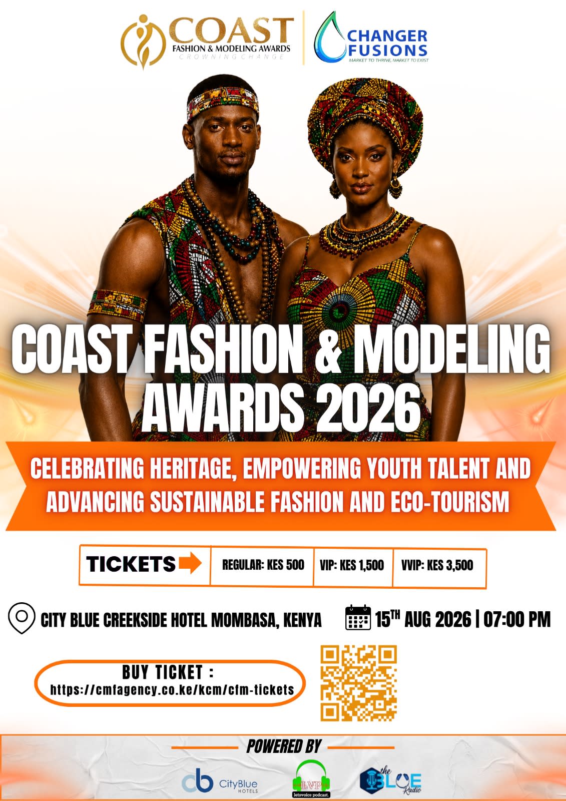 Coast Fashion & Modelling Awards 2026 ticket poster