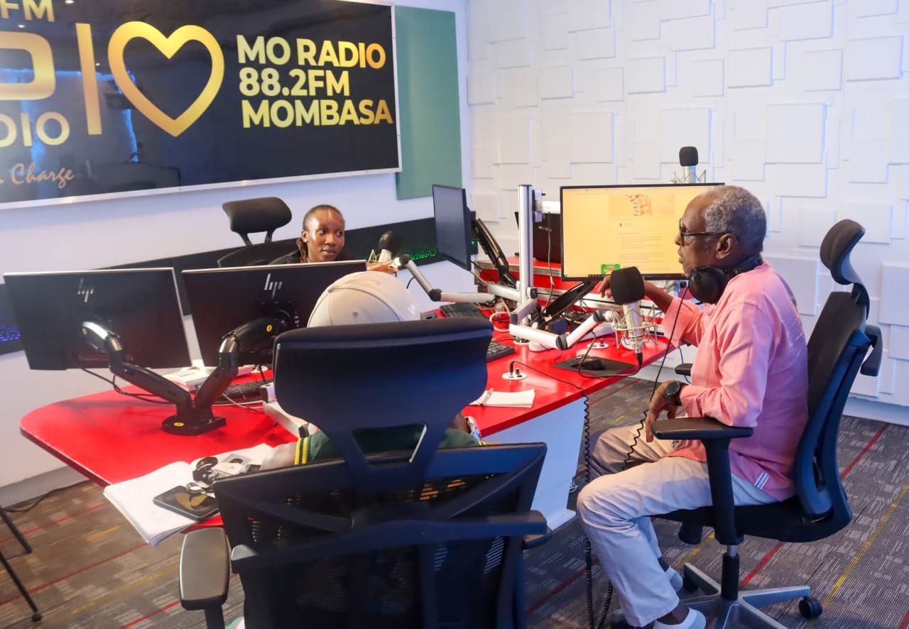 Major Idris with youth group