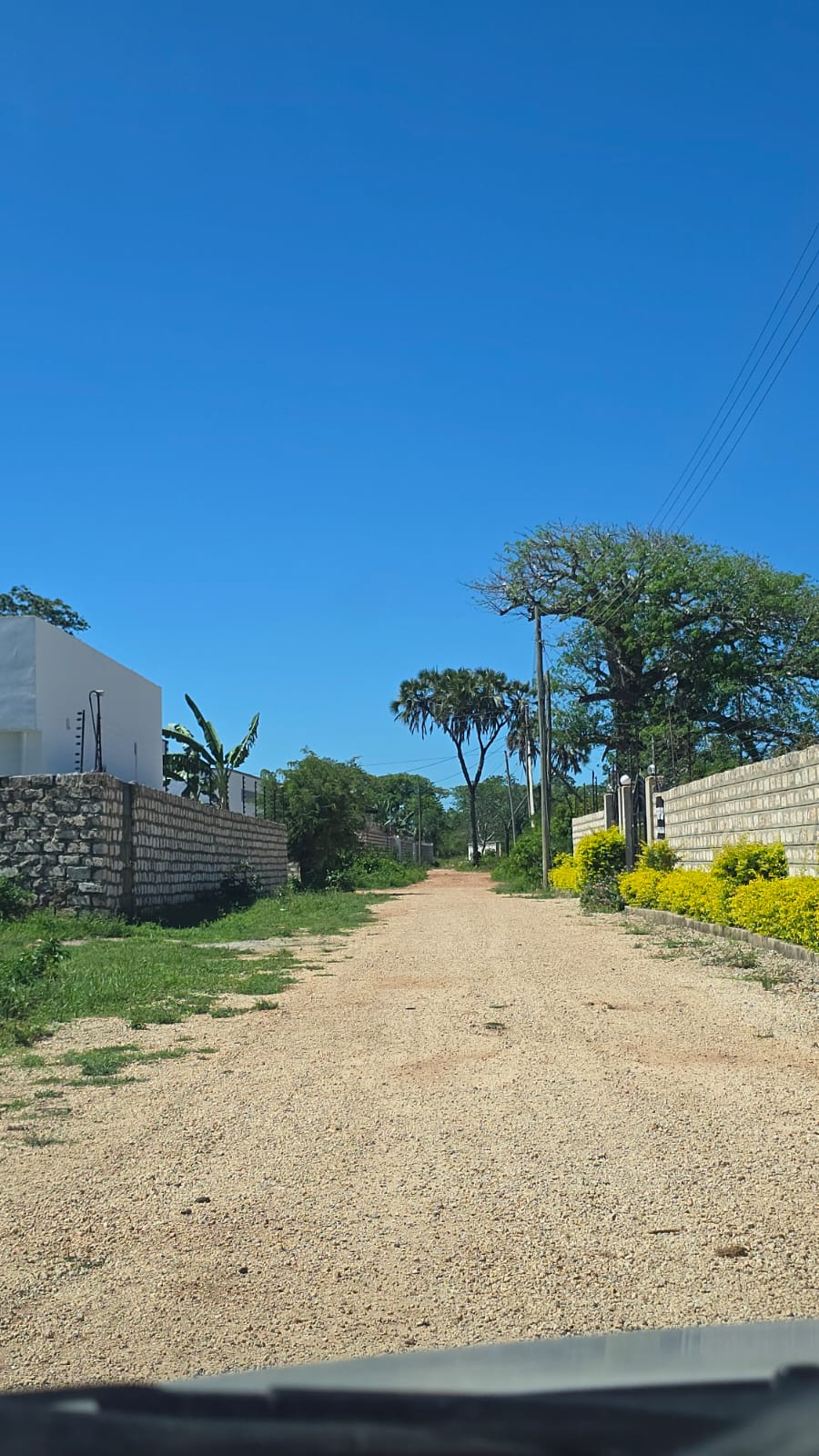 Diani plots for sale Galu area access road