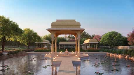 Padma Sarovara - Lotus pond at The Sarayu, Ayodhya