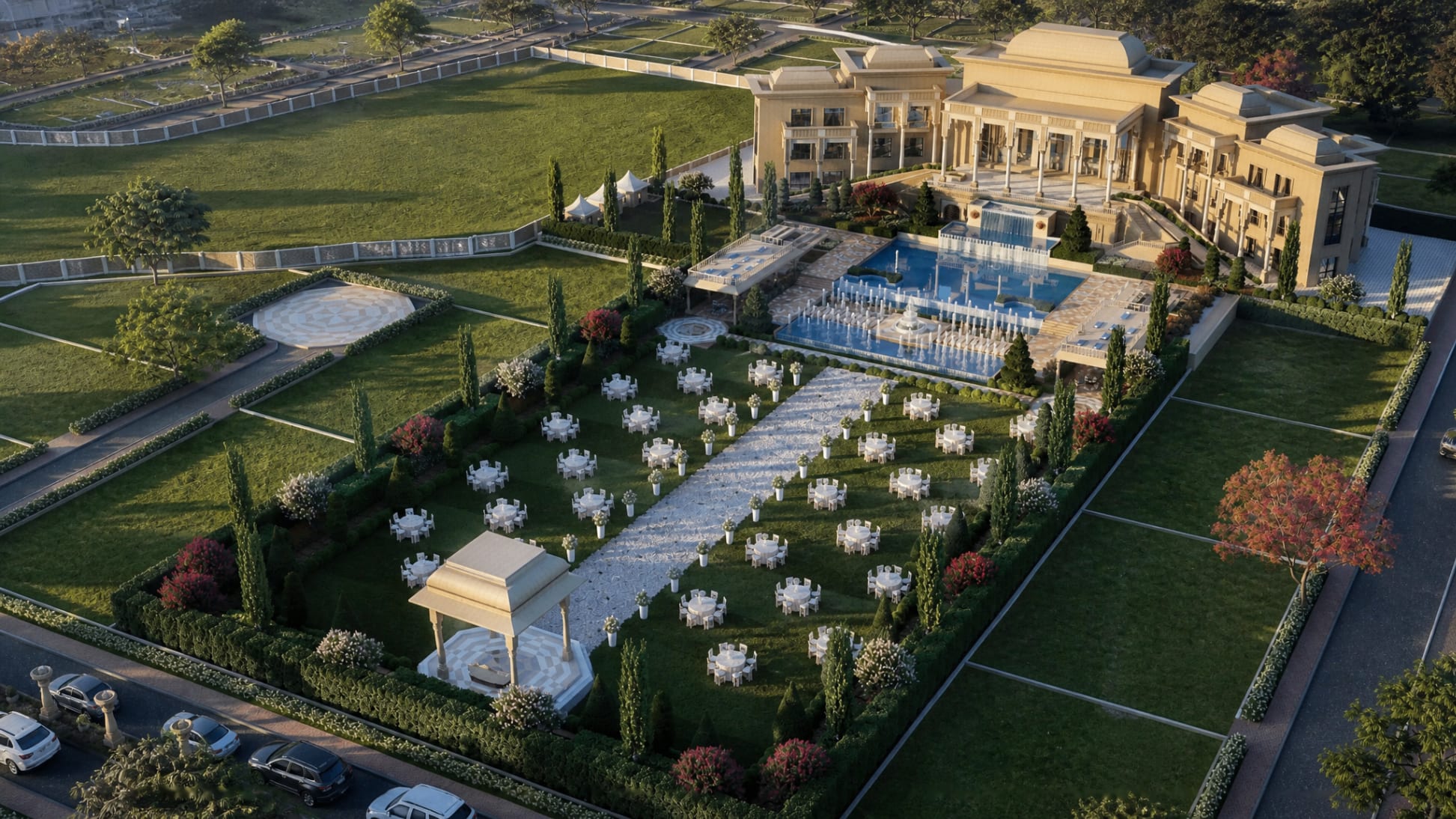 Mahotsav Sthal - 10,000 sq.m celebration lawn at The Sarayu, Ayodhya