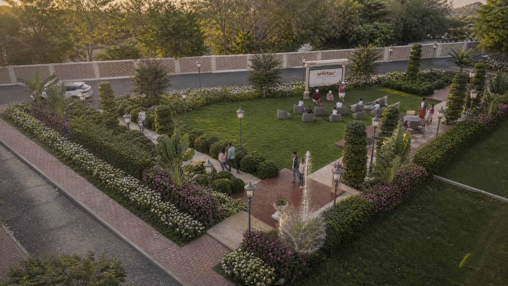 Vākya Vana - The social garden at The Sarayu, Ayodhya