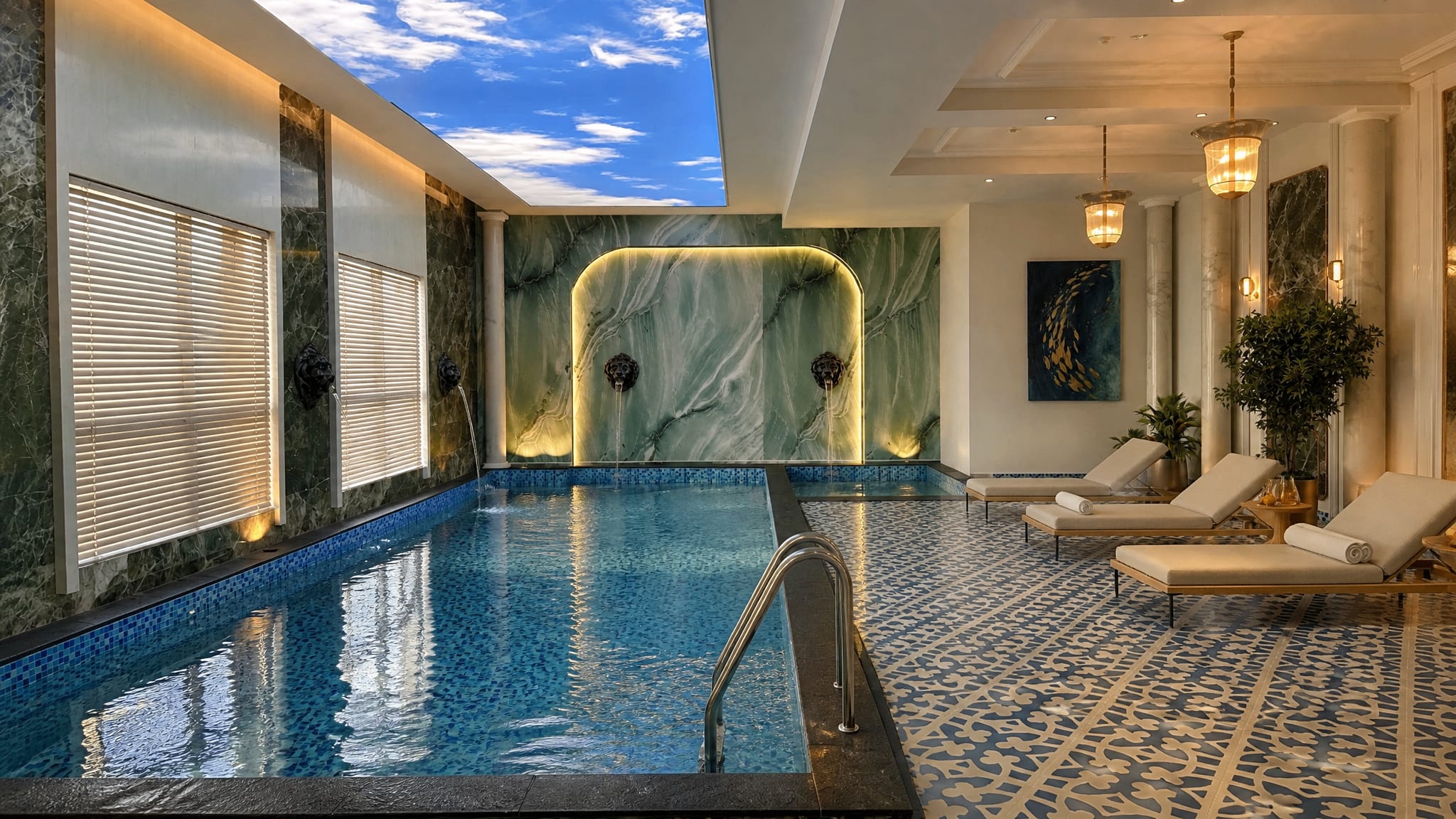 Jala Kuṭi - Indoor pool & spa at The Sarayu, Ayodhya