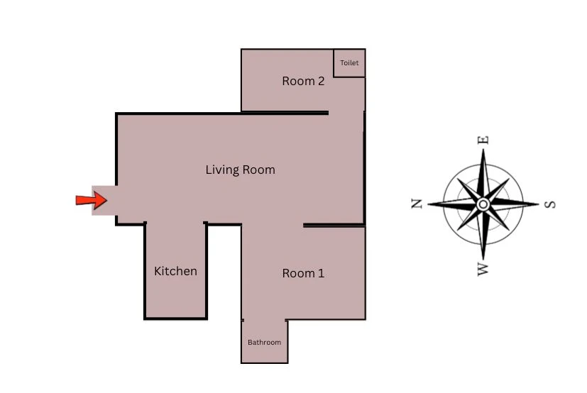 Premium 2BHK Flat for Sale in Vijayanagar in Bengaluru [BBMP A Khatha ] Floor Plan